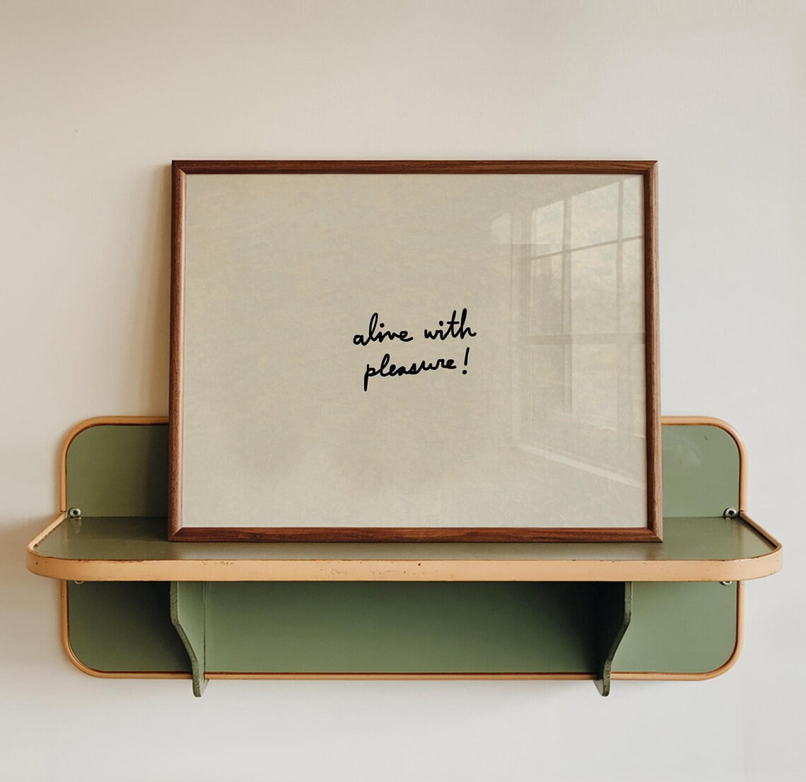 Alive With Pleasure Handwritten Typography Horizontal Poster , Poster ...