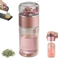 thumbnail image 1 of Portable 3-in-1 Smart Tea Maker, Double Wall Glass Travel Mug with Stainless Steel Filter, Leakproof for Loose Leaf Infusions and Fruit Infused, 1 of 10