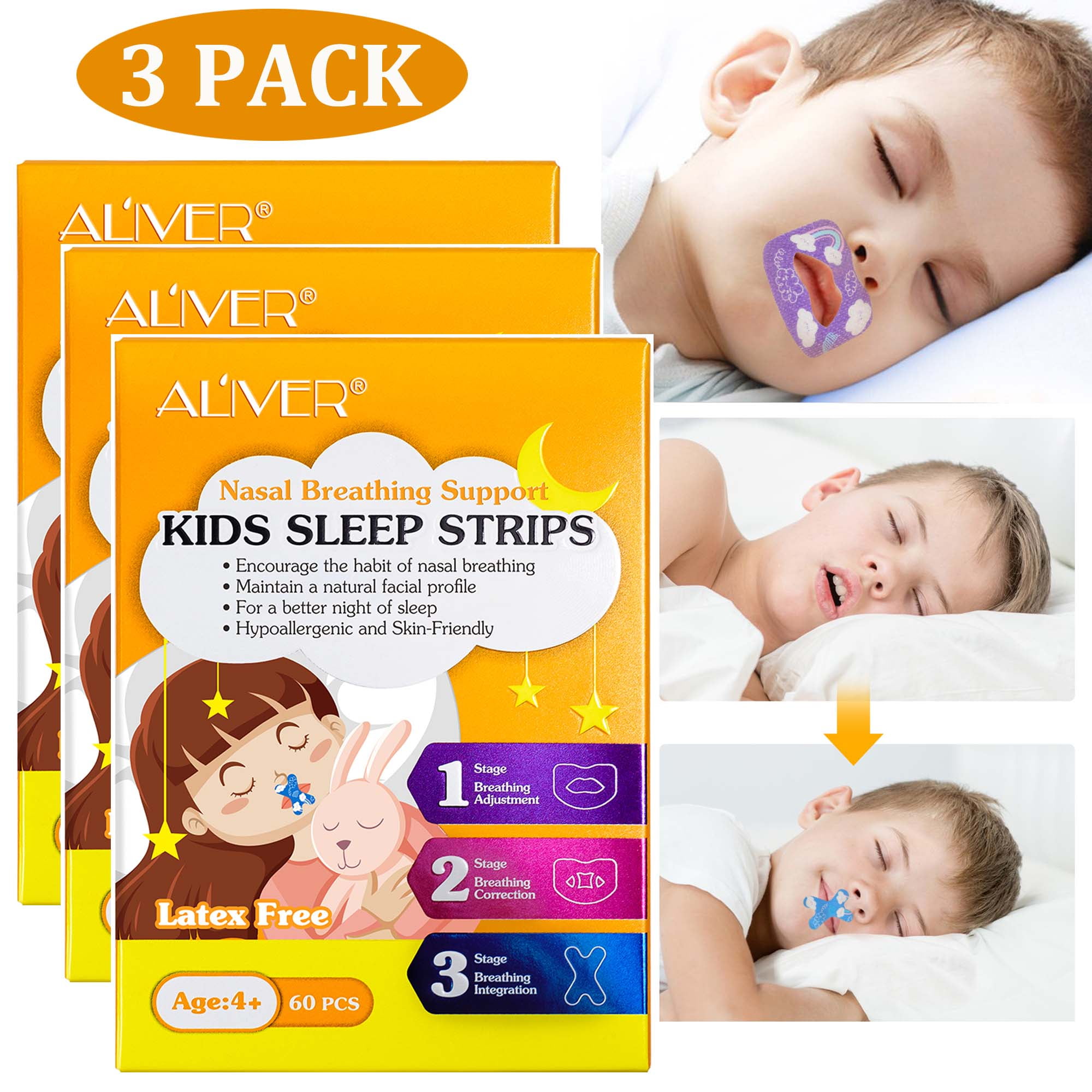 Gallery Detail: Aliver 180Pcs Kids Sleep Strips Adhesive Nose Patches For Nasal