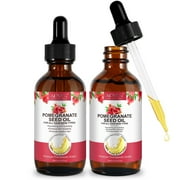 Aliver 2 Pack Cold-pressed Pomegranate Seed Oil - 100% Pure & Natural Cold-Pressed-Nourishing and Hydrating for Face,Body and Hair,4.04 fl.oz