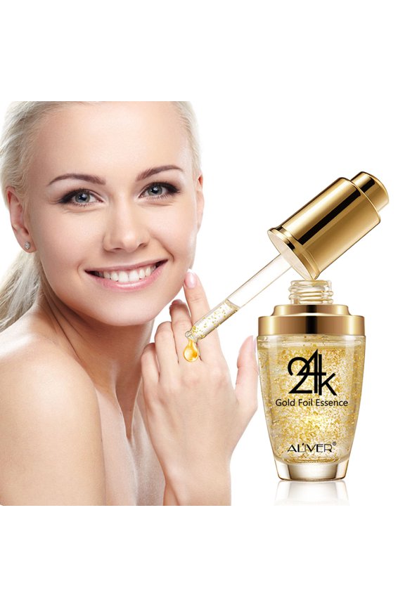 24K Gold Serum for Face with Hyaluronic Acid,Hydrolyzed Collagen | Hydrating Facial Serum for Anti Aging, 30ml/1floz