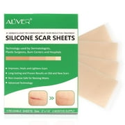 Aliver 4Pcs Silicone Scar Sheets Scar Tape, 2 Months Supply Professional Scar Removal Strips