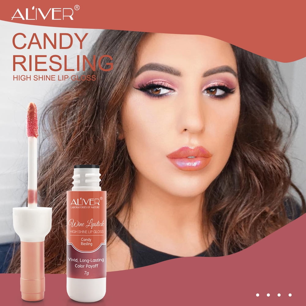 Aliver 6 Colors Wine Lip Tint Liquid Lip Gloss Long Lasting Matte Lip