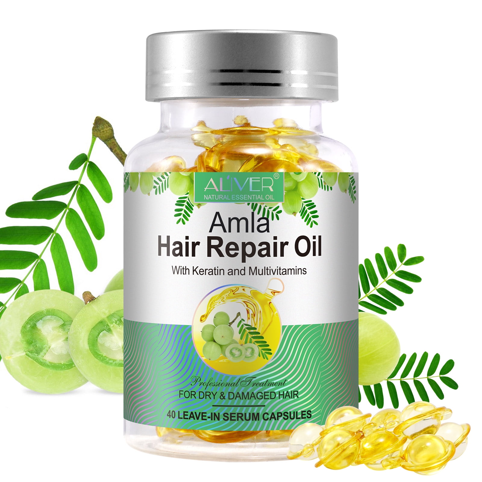 Aliver Amla Oil CapsulesAmla Hair Repair Oil with Keratin and