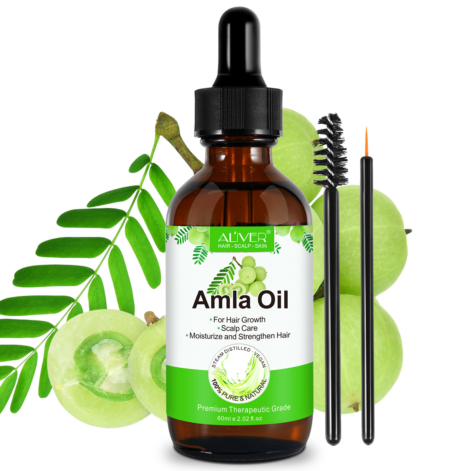 Aliver Amla Oil for Hair Growth 2 oz 100 Pure and Natural Carrier
