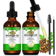 Aliver Cold Press Moringa Oil for Skin and Hair Care - 2Pack, Soothes Dry Itchy Scalp, Hexane-Free
