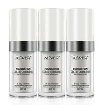 Aliver Color Changing Liquid Foundation-Flawless Warm Skin Tone Foundation Makeup-Lasting & Concealer-3 fl oz.(3 Pack)