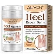 Aliver Cracked Heel Repair Balm, Balm for Rough Heels, For Dry Skin & Cracked Feet Hydration,Coconut2.46oz