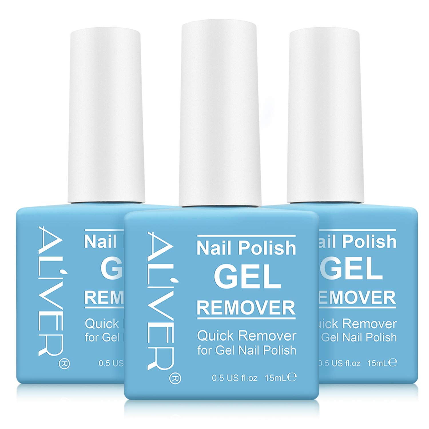Aliver Gel Nail Polish Remover Professional Gel Polish Remover 1.5 oz, Blue