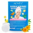 thumbnail image 1 of Aliver Glycolic Acid Pads,Cleansing Pads for Face & Body with Vitamins B3, C & E,For All Skin Types,40 Pads, 1 of 9