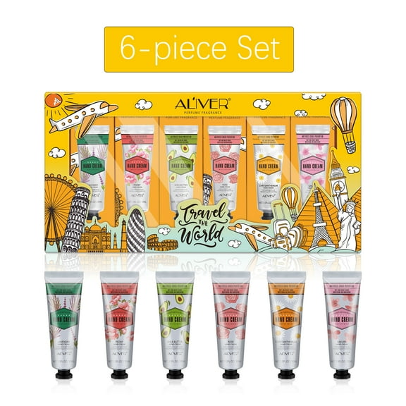Aliver Hand Cream,6-Piece Set of 6 Scented Hand Creams for Dry Hands,Rough,and Dry Cracked Hands,Travel Size Christmas Gift Set for Women,Daily Hand Care,30ml