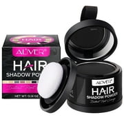 Aliver Instantly Hairline Shadow-Hair Shadow Powder, Quick Cover Black Hair Root Concealer, Eyebrows & Beard Line,Unisex,Black