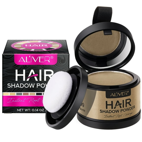 Aliver Instantly Hairline Shadow,Hairline Shadow Powder with Mirror, Quick Cover Hair Root Concealer,Eyebrows & Beard Line(Blonde)