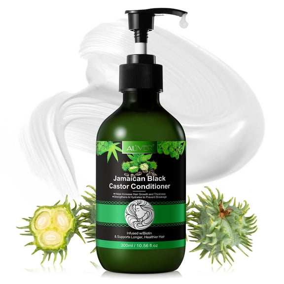 Aliver Jamaican Black Castor Oil Conditioner 10.56 fl.oz(300ml) Black Castor Conditioner for Hair Thickness, Strengthen and Restore Smoothing