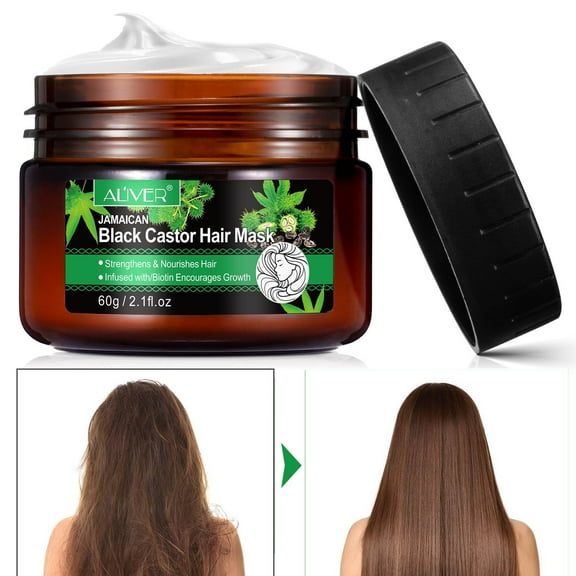 Aliver Jamaican Black Castor Oil Hiar Mask 2.1 fl.oz(60g) Strengthen-Restore Masque for Hair