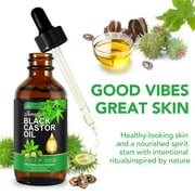 Aliver Jamaican Black Castor Oil, for Body Massage Castor Oil, 100% Pure & Natural Anti-Aging Essential Oil 1 Pack