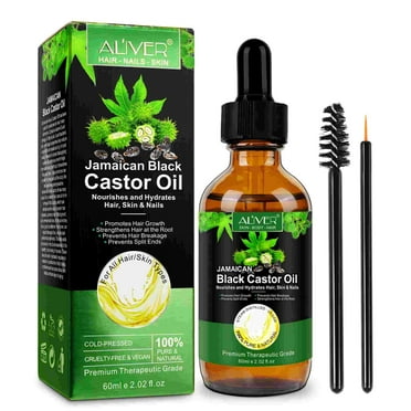 Aliver Jamaican Black Castor Oil for Hair Care ,100% Pure & Natural,Dry Scalp Hydration -Nourishment Essential Oil