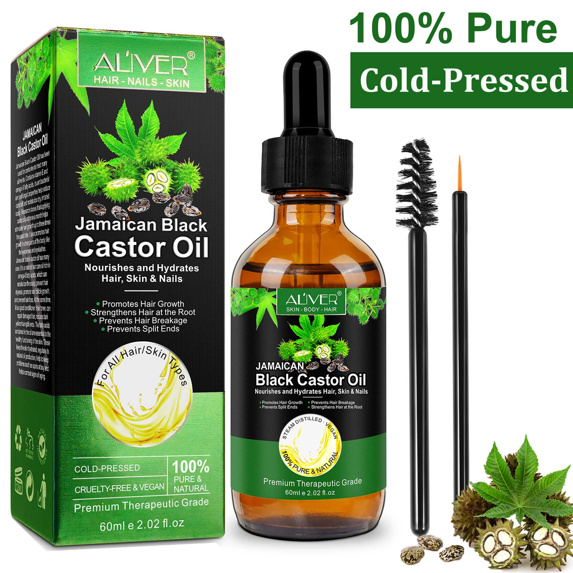 Aliver Jamaican Black Castor Oil for Hair Care Dry Scalp Hydration