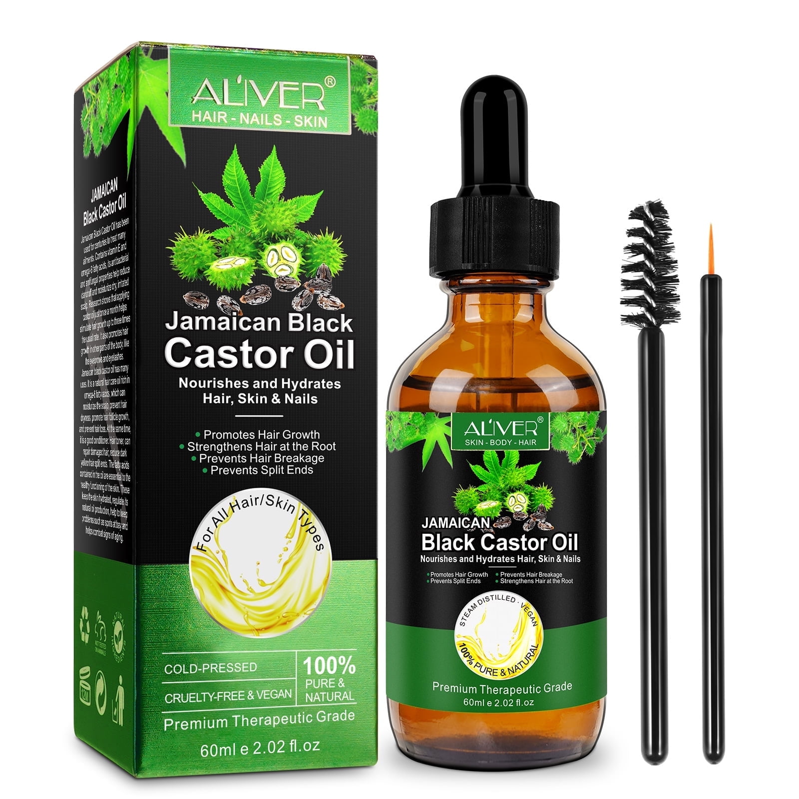 60ml Jamaican Black Castor Oil Castor Oil Hair Nail Care 100 Natural  Nourish Brittle Nails | Check Today's Deals | Temu