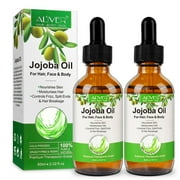 Aliver Jojoba oil, jojoba oil for hair 60ml,100% Organic Pure Natural Jojoba Oil, Fit for Skin/Face/Nails/Hair/Beard,4.04fl.oz