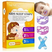 Aliver Kids Sleep Mouth Strips 3 Stage for Nasal Breathing, Correcting Mouth-Breathing Habits, Latex Free & Safe, 60PCS