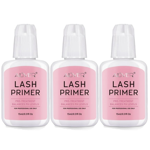 Aliver Lash Primer for Eyelash Extension, Longer Glue Retention - Non Irritating Formula - For Professhional User Only, 3 Pack