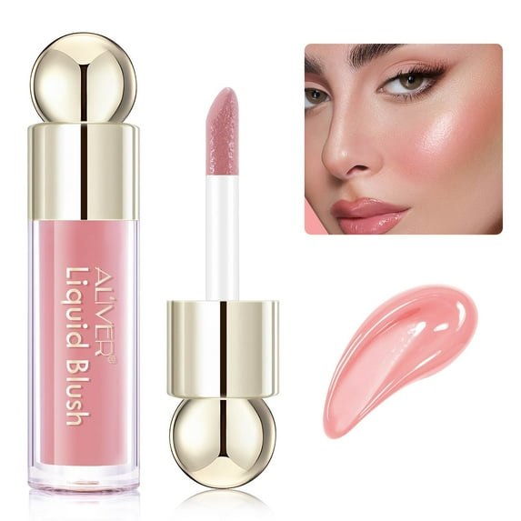 Aliver Liquid Blush, Soft Cream Face Blush,Natural Matte Finish Looking, Face Cream Blush Makeup Long-Lasting, Moisturizing Lightweight Blendable Feel - 1Pack