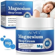Aliver Magesium Cream for Sleep, Deep Relaxation - Sooth Muscle - Moisturize Skin, Premium Magesium Lotion Infused With Lavender Vitamin E, 90g/3.17oz