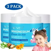 Aliver Magnesium Cream for Youngsters 3-Pack, with Shea Butter, Calendula & Aloe Vera, Unscented