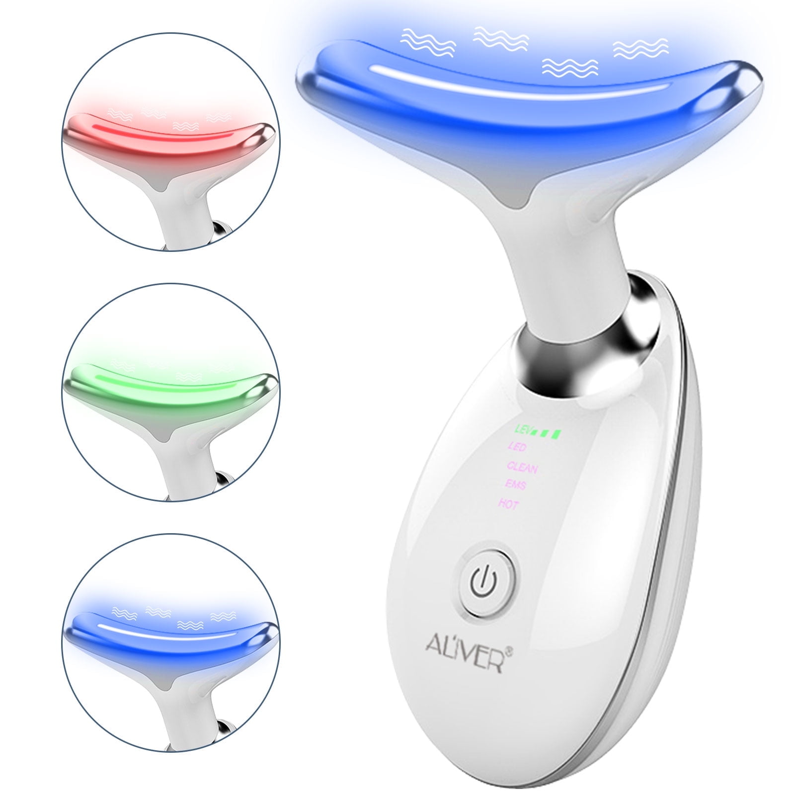 Aliver Neck Face Beauty Device, Skin Care Facial Massager, 3 in 1