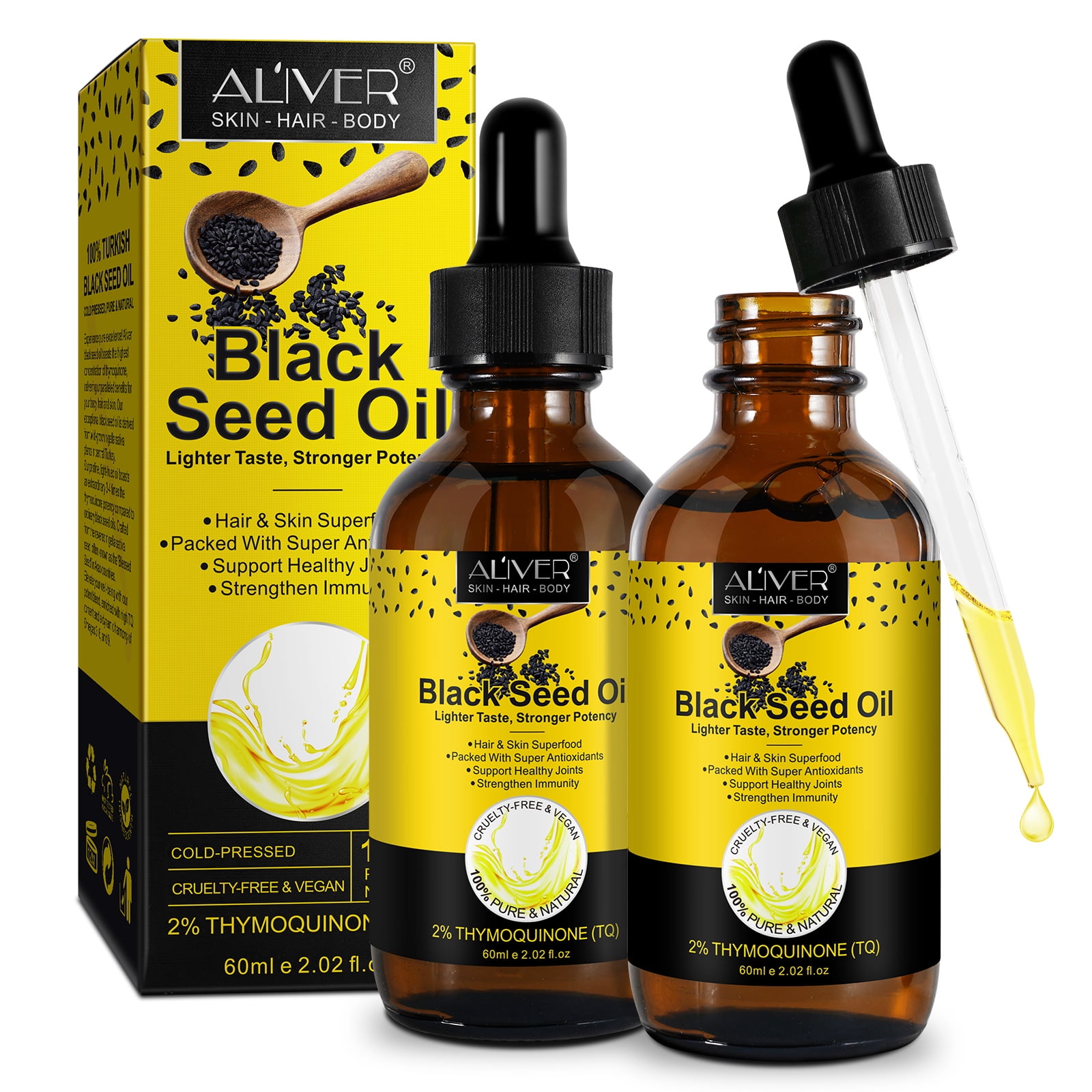 Organic Black Seed Oil Near Me Aliver Organic Black Seed Oil,2oz 100% Virgin Cold Pressed, Omega 3 6 9