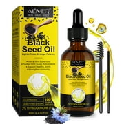 Aliver Organic Black Seed Oil,2oz 100% Virgin Cold Pressed, Omega 3 6 9, Super Antioxidant for Immune Support, Joints, Digestion, Hair & Skin or Eat Directly