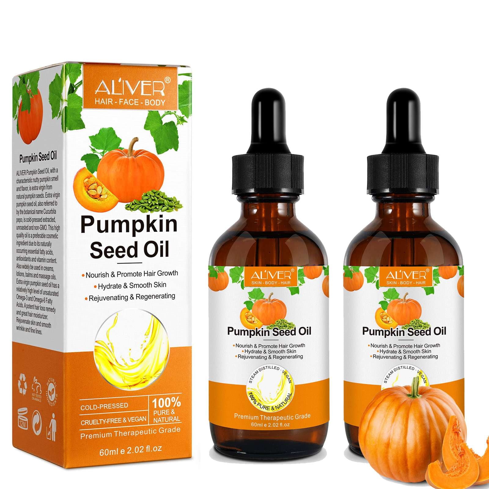Organic Pumpkin Seed Oil For Hair Aliver Organic Pumpkin Seed Oil for Hair and Eyelash Health - 100% Cold