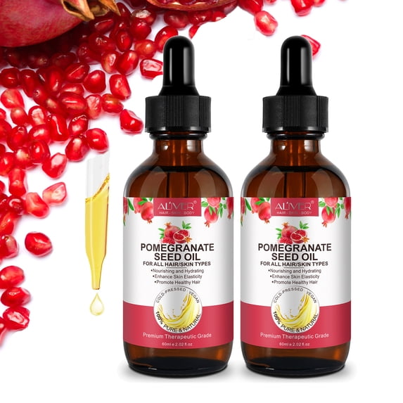 Aliver Pomegranate Seed Oil, Pure Unrefined Cold Pressed for Essential Oils Rejuvenates Hair, Promotes Skin Elasticity 4 oz