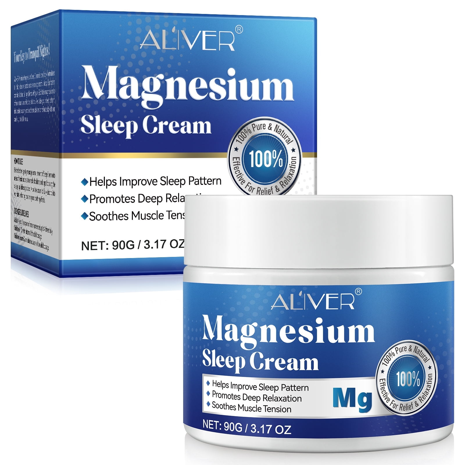 Aliver Premium Magnesium Sleep Cream,Premium Magnesium Lotion for Promote Deep Relaxation