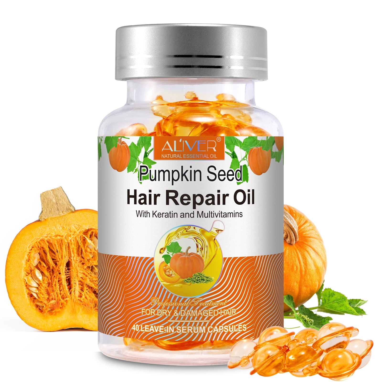 Aliver Pumpkin Seed Oil Capsules-Pumpkin Seed Hair Repair