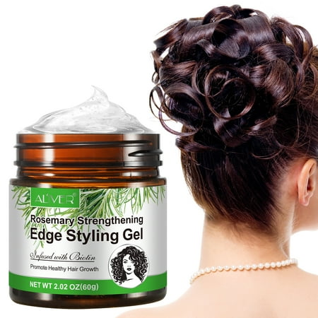 Aliver Rosemary Edge Styling Gel,Hair Styling Gel Edge Control Wax Non-sticky,Deep Conditioner,Make your Hair Healthier & Smoother