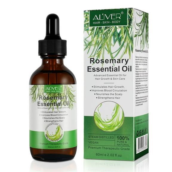 Aliver Rosmarinus Oil, Natural, Therapeutic Grade Rosmarinus Oil for Hair, Scalp, Face & Skin, and Aromatherapy 2.02 fl.oz, Daily Use