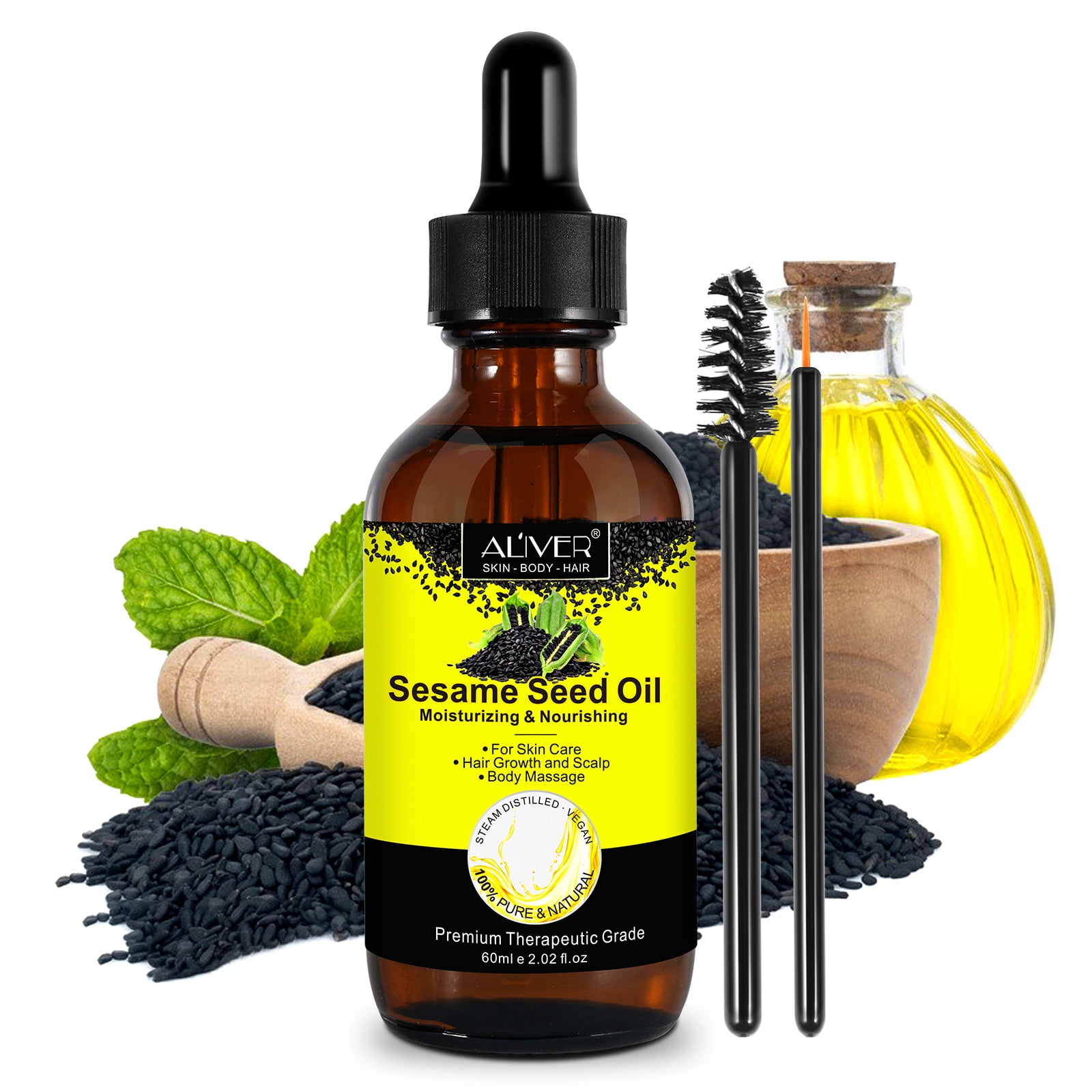 Aliver Sesame Seed Oil for Hair Growth, Virgin, 100 Pure & Natural