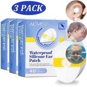 Aliver Waterproof Ear Protector 120 PCS Silicone Ear Covers,Shower-Bath-Swimming Support,Soft,High Elasticity and Security