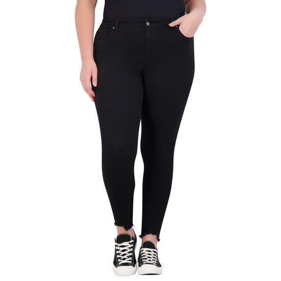 Alivia Ford Plus Size Jeans for Women – High Waisted Skinny Jeans for Women – 29” (18, Black Rinse)