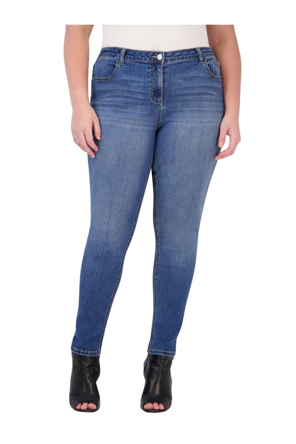 Plus Size Jeans for Women – High Waisted Skinny Jeans for Women – 29” (18, Emma Wash)