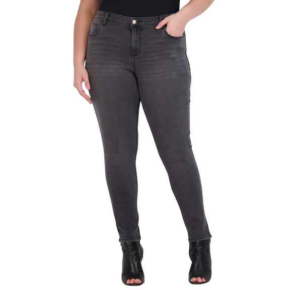 Alivia Ford Plus Size Jeans for Women – High Waisted Skinny Jeans for Women – 29” (18, Lincoln Wash)