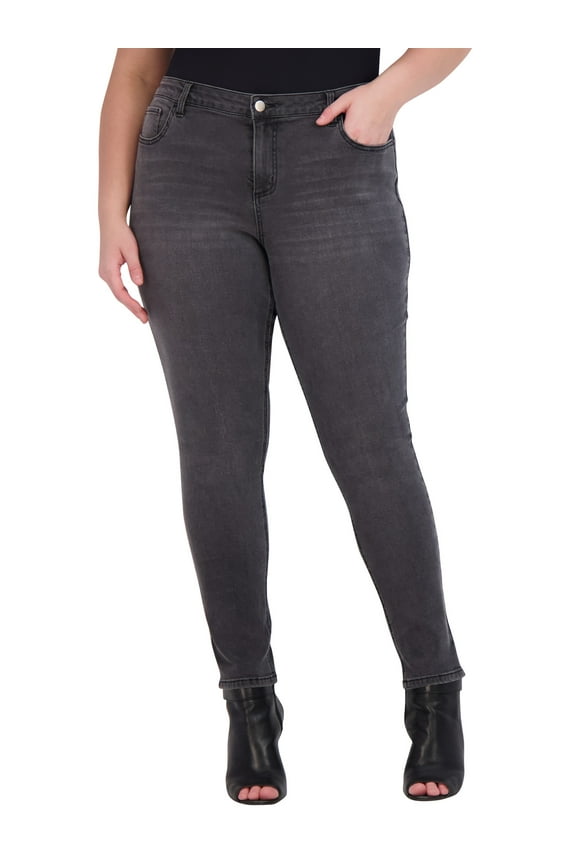 Plus Size Jeans for Women – High Waisted Skinny Jeans for Women – 29” (18, Lincoln Wash)