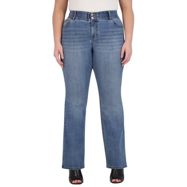 Alivia Ford Women's Plus Size Jeans for Women - High Rise Elastic Plus Size Bootcut Jeans for Women - 32" (18, Venice Wash)