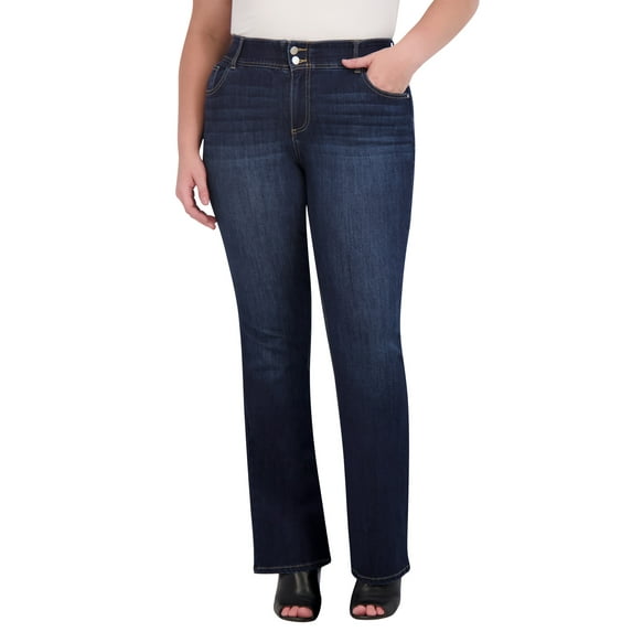 Alivia Ford Women's Plus Size Jeans for Women - High Rise Elastic Plus Size Bootcut Jeans for Women - 32" (22, Zoe Wash)