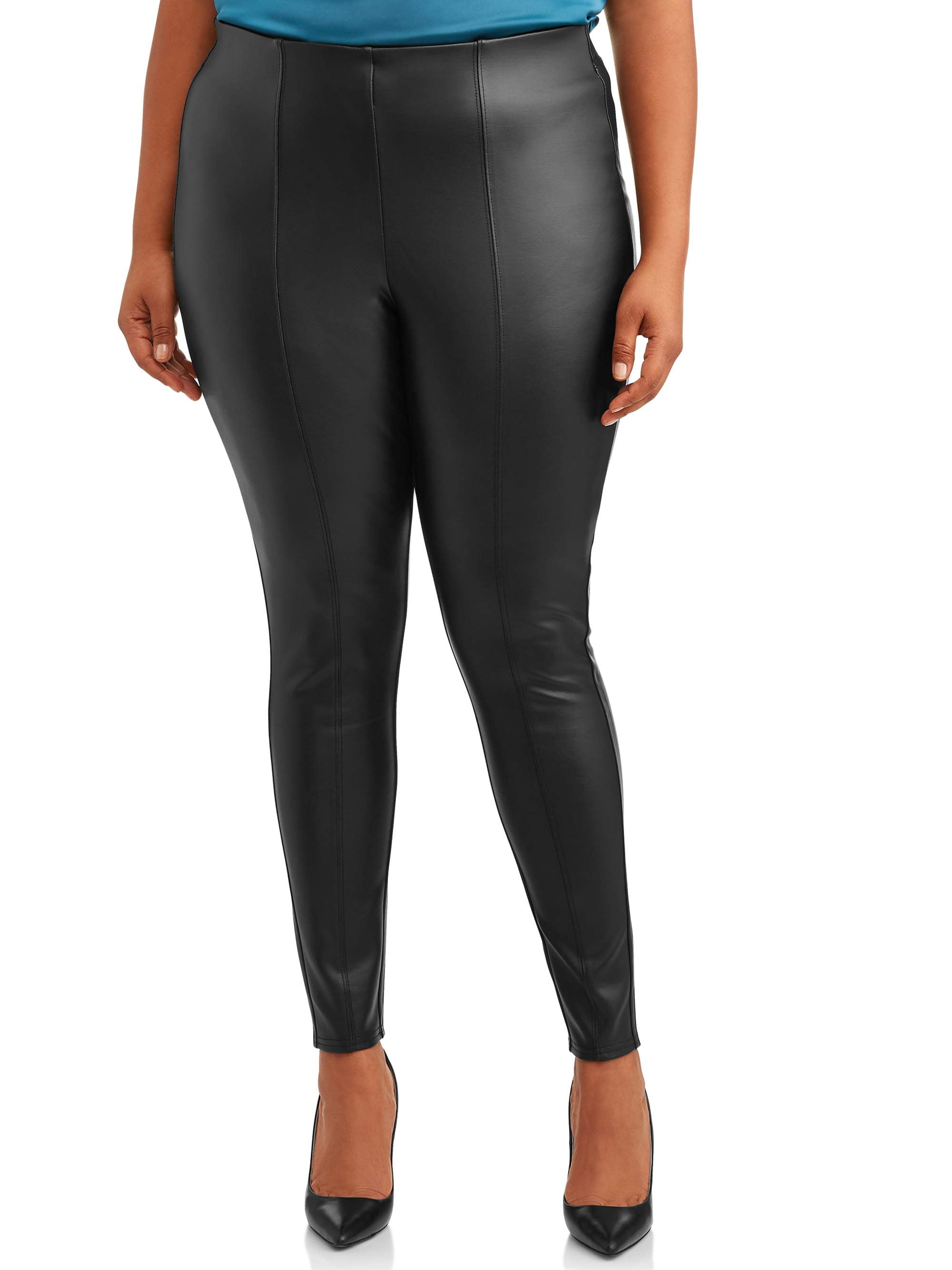 Alivia Ford Women's Plus Size Stretch Faux Leather Leggings - Walmart.com