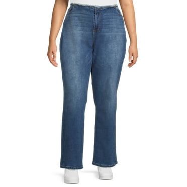 Terra & Sky Women’s Plus Size Zip Flare Jeans - Walmart.com