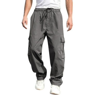 Alivor Men's Casual Cargo Pants Elastic Waist Lightweight Summer with Pockets, M-XXL
