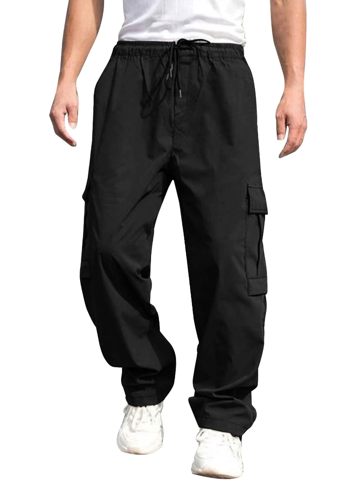 Alivor Men's Lightweight Cargo Pants, Elastic Waist, Breathable ...
